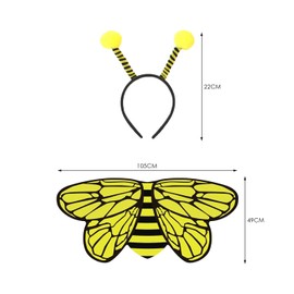 TVSVKWE 1 Piece Of Bee Wings And 1 Piece Of Headband, Bee Costume, Costume Props, Role-Playing Accessories.