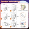 Qilery 30 Pcs White Blank Paper Mache Masks Christmas DIY