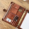 Gvalant 3 Ring Binder Vegan Leather Portfolio, Zippered Portfolio for