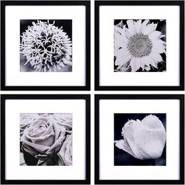 12x12 Picture Frames Black Set of 9, Square Photo Frame Displays 8x8 with Mat or 12x12 without Mat, Gallery Wall Frame Set for Wall Hanging - Color: Black, Size: 12"x12", 9 pack