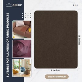 Azobur Velvet Patch,Self-Adhesive Rectangular Flannel Fabric Patch,Multicolor Available Anti Scratch Velvet 8X11 Inch Peel and Stick for Sofas, Automotive Interior, Handbags,and Pillow (Dark Brown)