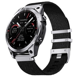 Watch Strap for Fenix 6X Pro/6X/7X Pro/7X/5X Plus/5X/3/3HR, Quickfit 26 Nylon Watch Strap for Descent MK1/2/2i/3/3i/Tactix, for Garmin Enduro/Enduro 2, Epix 51MM, Quatix 7X/7X Pro