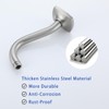 SWHYGER 8 Inch Angled Shower Arm Extension with Flange, Brushed