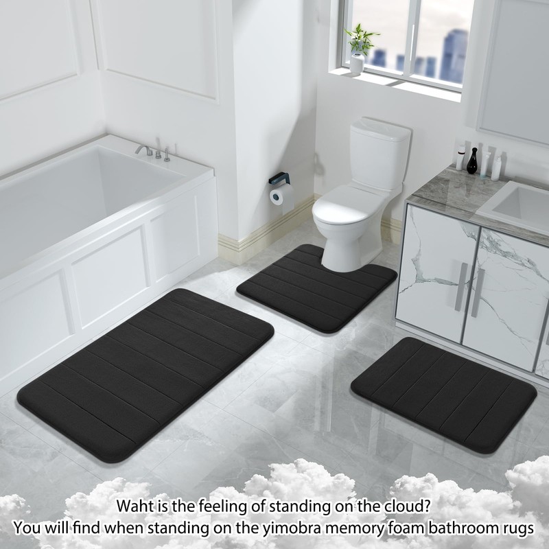 Yimobra Memory Foam Bath Mat Large Size, 51 x 81