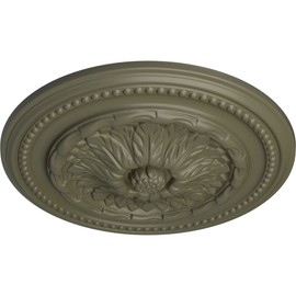 Ekena Millwork CM15CHSSF Chester Ceiling Medallion, 15 3/4"OD x 1 7/8"P (Fits Canopies up to 2 1/4"), Hand-Painted Spartan Stone