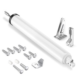 SARDVISA Storm Door Closer, Pneumatic Screen Door Closer, Adjustable Closing Speed, Safety Closure with Hold Open Feature, Universal Window & Door Bracket Kit (White)