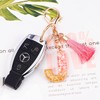 Rohans Pink and Gold Resin Alphabet Initial Letter Keychain, Bag