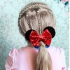 Women girl Hair Tie Rope Mouse Ears Sequin Bows Velvet