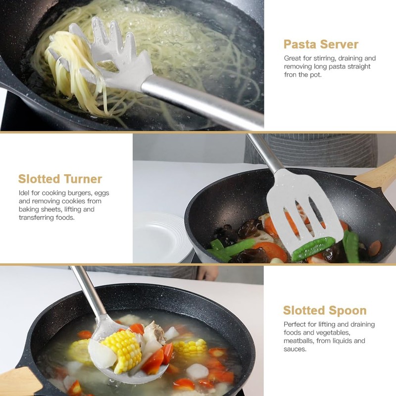 Kitchen Utensil Set-Silicone Cooking Utensils-33 Kitchen Gadgets & Spoons for