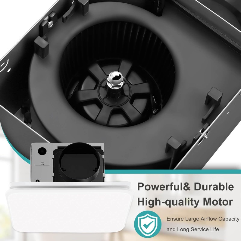 JOEAONZ Bathroom Exhaust Fan 110CFM with Hidden Grille Design, 1.0