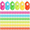 Lasnten 100 Pcs Mini Box Cutter Retractable Utility Knife Keychain