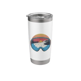Ski Goggles Scenic View Winter Adventure Ski Trip Souvenir Stainless Steel Insulated Tumbler