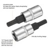 sourcing map 3pcs H4 Hex Bit Socket 1/4" Square Drive