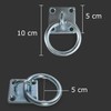 Connecting Ring, Horse, Cattle, Mounting Hook for Screwing, Solid Stainless