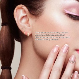 925 Aretes Para Hombre Mujeres Moda Zirconia Plata Esterlina