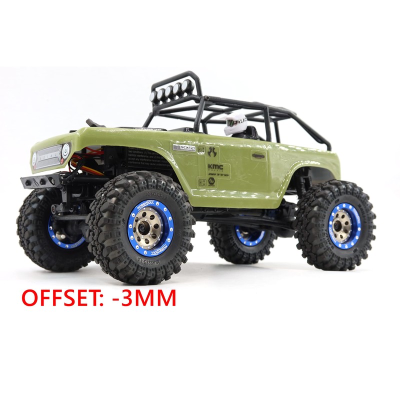 hobbysoul Heavy Adjustable Offset 1/24 Wheels and Tires, Negative Offset