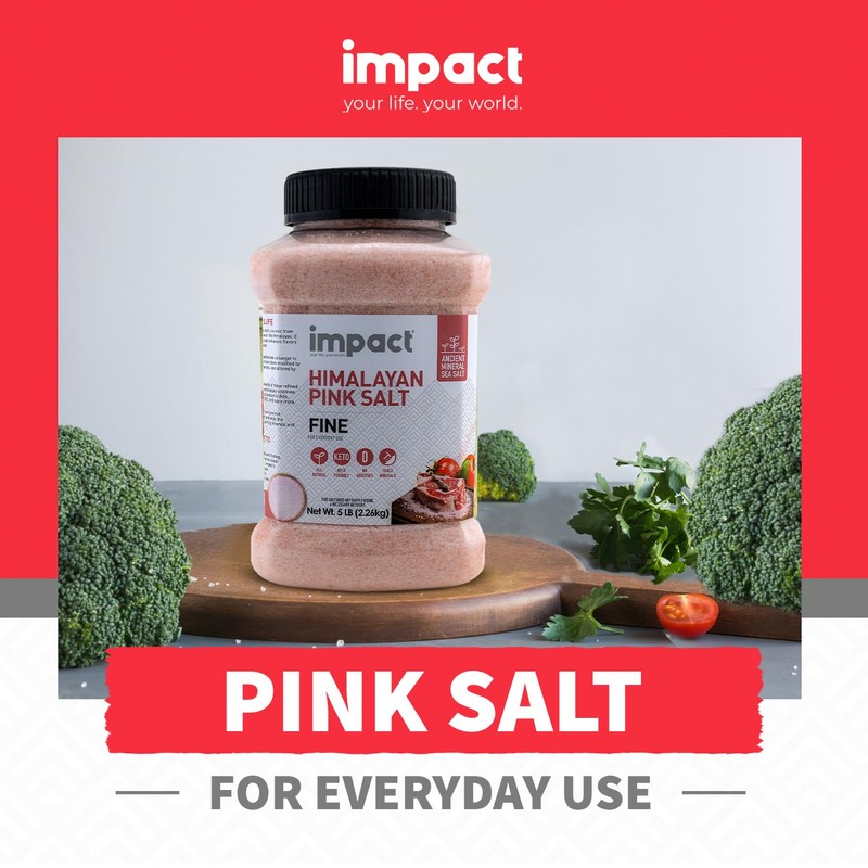 Impact - Fine Himalayan Pink Sea Salt - No Additives