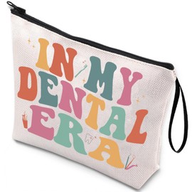 Dental Gifts Dental Hygienist Gifts Dental Assistant Gifts Makeup Bag IN MY DENTAL ERA Singer Fans Dentist Accessories Dentist Gift Zipper Pouch Cosmetic Case Teeth Care Gifts for Women Girls