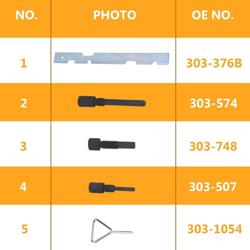 utmall 5pcs Engine Camshaft Alignment Tool Kit for Ford 2.0L,