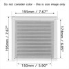 HVAC OV 6" x 6" Inch (Grille Dimensions) Black Stainless