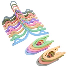 9 Pcs Travel Hangers, Folding Clothes Coat Hangers Portable Travel Hangers, 9 Color Plastic Travel Hangers Foldable for Home Travel Outdoor Camping Hiking Business Trip Luggage Hotel