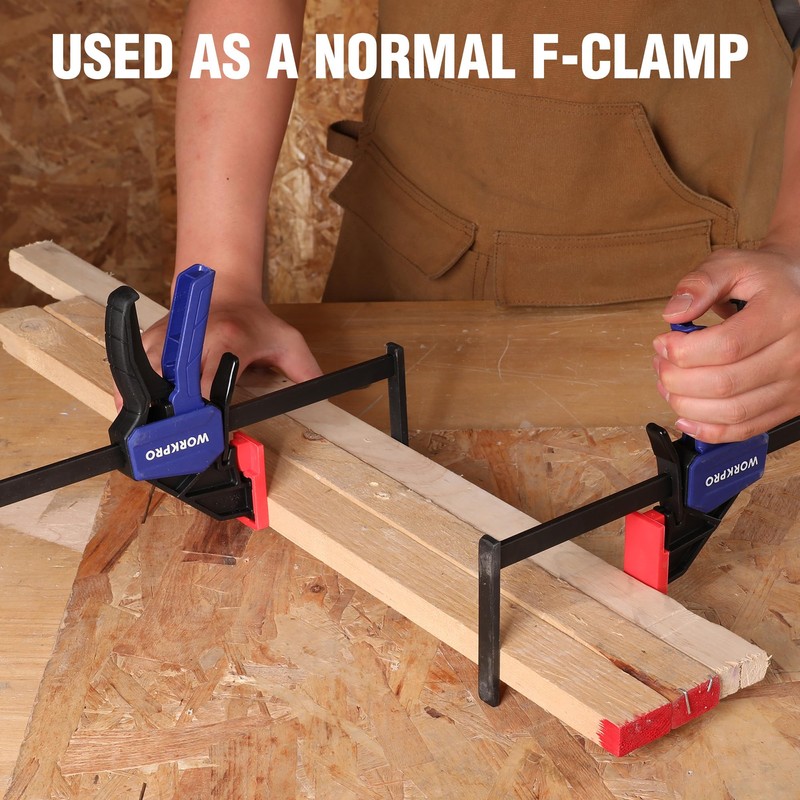 WORKPRO 9" Track Saw Clamps, Quick Release Track Saw Guide