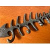 Fish Bone Hook Plaque Sign Cast Iron Nautical Beach House