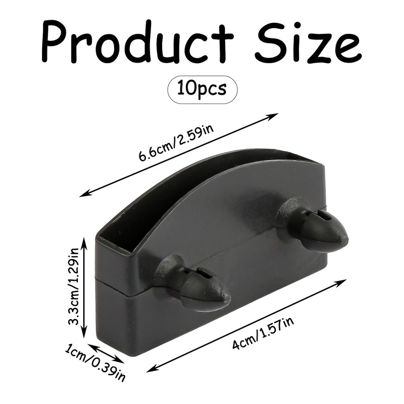 Rumyve 10pcs Plastic Bed Slat Holders,Bed Slat Centre Caps Holders,Replacement