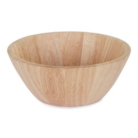 APOLLO T6605 Rubberwood Salad/Fruit Bowl, Natural Wood, 25.1x10.5x25.1