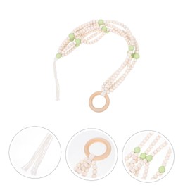 BESPORTBLE Unique Wooden Bead Plant Hanger Wall Mount Flower Pot Holder Wall Hanging Decor for Home