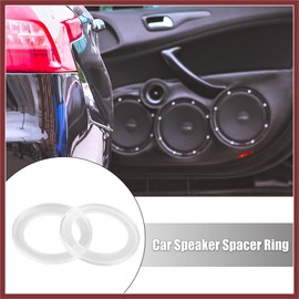 HEROFFIX 2Pcs Car Speaker Spacer Ring Mounting Spacer Plate for 2.5 Inch Speakers Acrylic 60mm ID Universaly Replace Parts