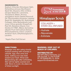 Himalaya Salt Scrub  Exfoliante Corporal de Sal del Himalaya con Colgeno, Aceite de Coco y Clulas Madre  Exfolia suavemente rostro, cuerpo, manos y...