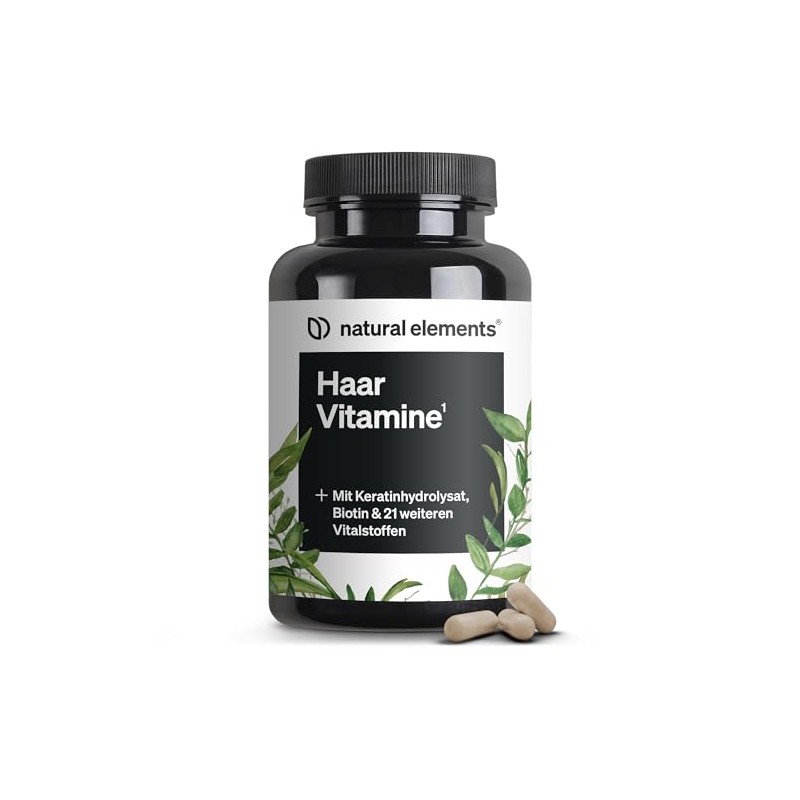 Hair Vitamins – 180 Capsules – High Dose with Keratin,