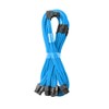 CableMod RT-Series Pro ModMesh Sleeved 12V-2x6 12VHPWR 90° StealthSense PCIe Cable for ASUS/Seasonic/Phanteks - Variant A (Light Blue, 16-pin to Quad 8-pin, 60cm)