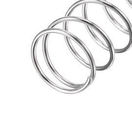 sourcing map Compression Spring, 304 Stainless Steel Compression Springs, Silver Spiral Spring, Steel Spring 10 mm, OD 0.7 mm, Cable Size 9 mm, Compressed Length 50 mm, Length 11.8N Load Capacity,