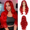 Red Lace Front Wigs Human Hair Pre Plucked With Baby