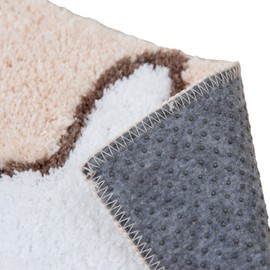 Senko 58344 Miffy Flower Road Bath Mat, Approx. 15.7 x 23.6 inches (40 x 60 cm), Gift Box with Obi, Beige, Non-Slip, Character Cute,