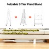 HomiShare 4-Tier Foldable Plant Stand with Wheels, No Tools Assembly,