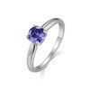 Ladies Sterling 925 Fine Silver Brilliant Cut 0.75 Ct Tanzanite