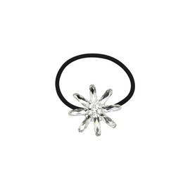 Faship Clear Rhinestone Crystal Flora Ponytail Holder Stretchy Elastic Hair Tie