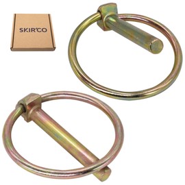 SKIR'CO (2 pcs) Zinc Plated Steel Linch Pins 6 mm, Locking Lynch Pins, DIN 11023, Metal Pin with Ring