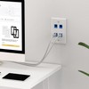 Iwillink (1-Pack) 4-Port Ethernet Wall Plate, Keystone Jack Wall Plate
