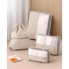 kookoomia 4-Piece Compression Suitcase Organiser Packing Cubes Compression Packing Cube