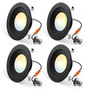 Amico 4 Pack 4 inch 5CCT LED Recessed Lighting, Dimmable,