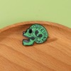 Overthinking Green Skull Enamel Pin Metal badge brooch Edgy &