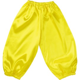 Artec 15062 Soft Satin Sarouel Pants, C Size, Yellow, Costume, Cosplay, Recitals, Play Party, Handmade Costume, Easy for Children