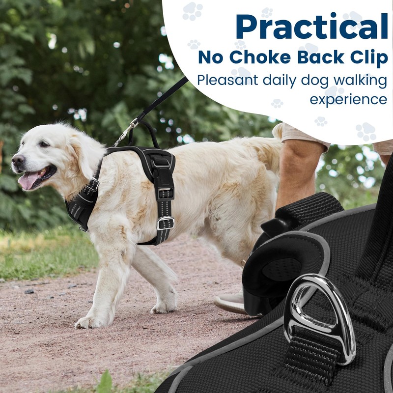 Funfox Dog Harness No Pull, Adjustable Dog Vest Harness Super