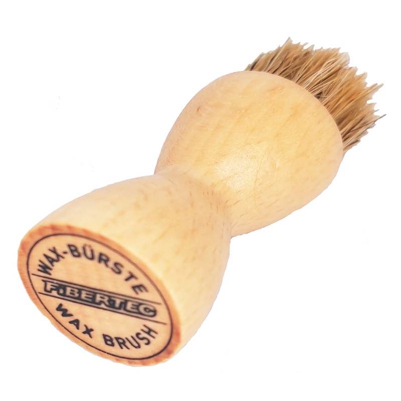 FIBERTEC Schuhpflegeset Mini, Auftragsbürste und Shoe Wax Eco, farblos, 28ml
