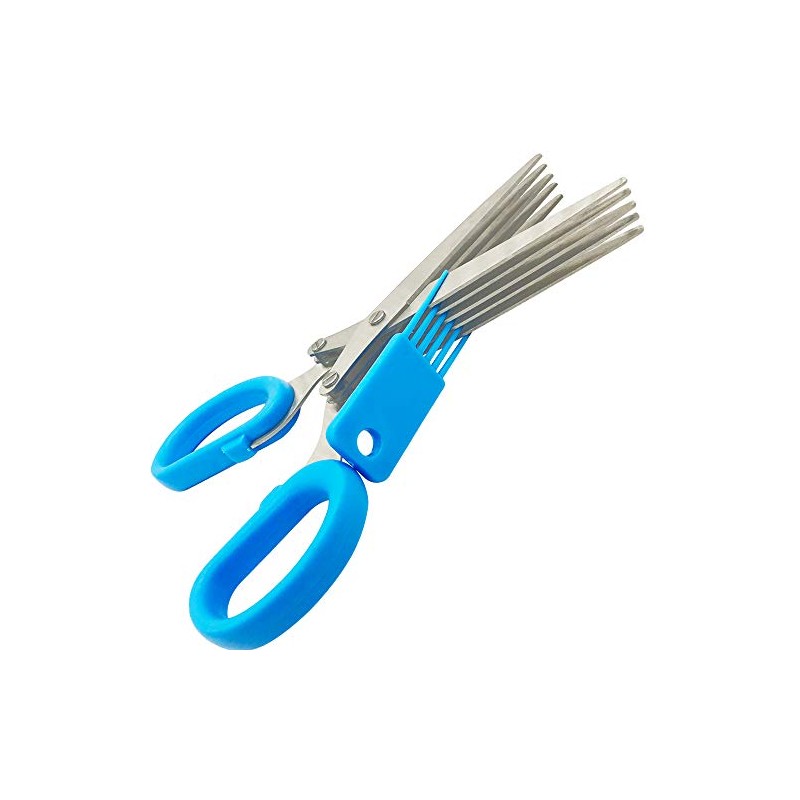 GOSONO Stainless Steel Kitchen Knives 5 Layer Scissors Shredded Cut