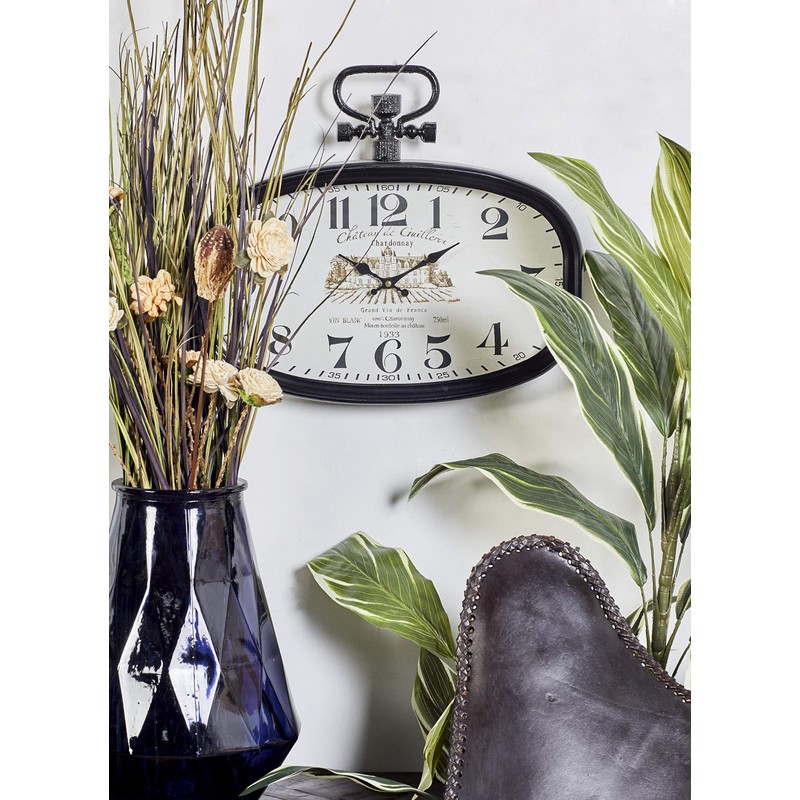 Deco 79 Metal Decorative Pocket Watch Style Wall Clock for